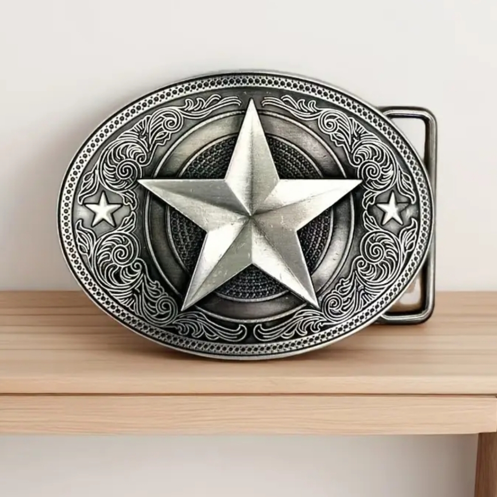 New Mens Western Cowboy Star Belt Buckle